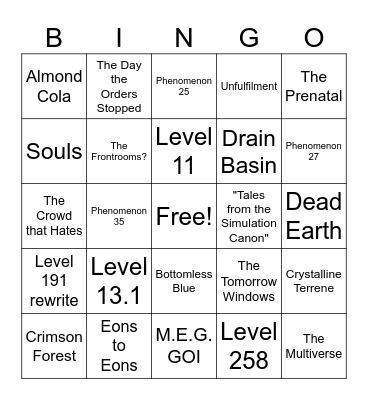 The Bazingo (get it it's like Sheldon Fortnite's Catchphrase but with bingo in it please laugh) Bingo Card