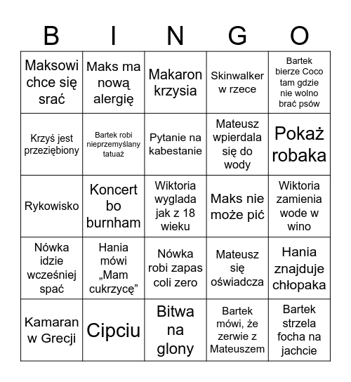 2025 Bingo Card