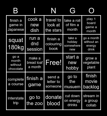 lapzod's 2025 bingo Card