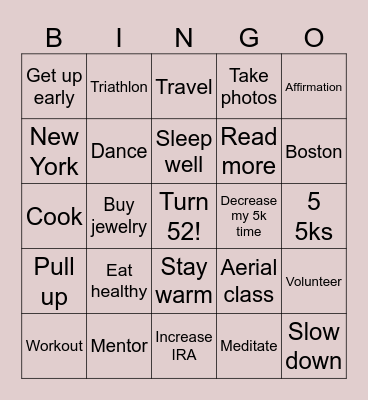 2025 GOALS Bingo Card