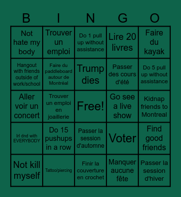 2025 Bingo Card