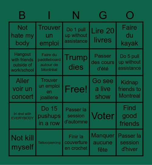 2025 Bingo Card