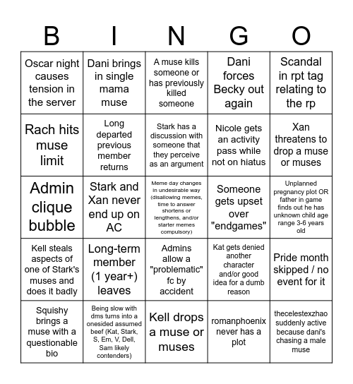 Aurora Bay Bingo 2025 Bingo Card