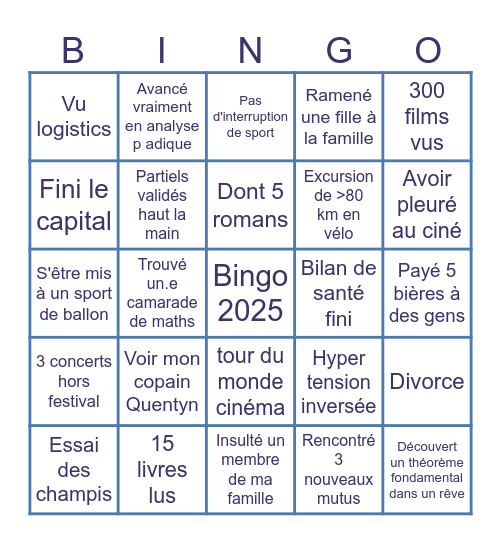 bingo 2025 1xel Bingo Card