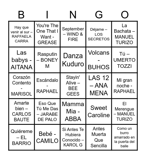 CAL BICHU 31-12-2024 Bingo Card