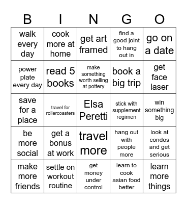 2025 Bingo Card