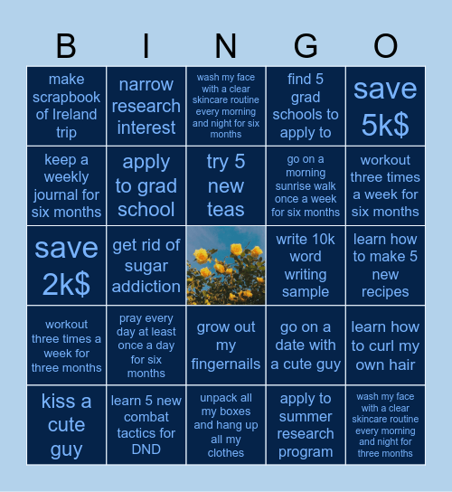 Bridge's 2025 Bingo Card