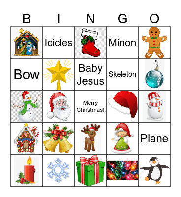 Christmas Time Bingo Card