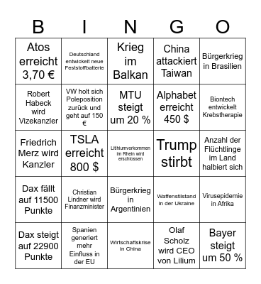 2025 Bingo Card