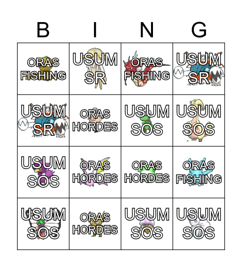 2025 Shiny Pokemon Bingo Card