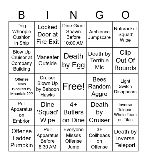 LC Bingo Card