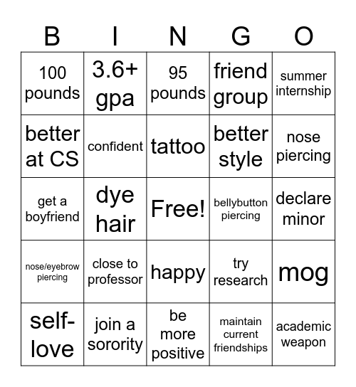 2025 bingo Card
