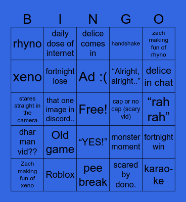 Bingo Bealz Bingo Card