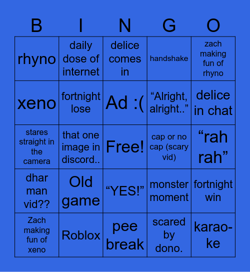 Bingo Bealz Bingo Card