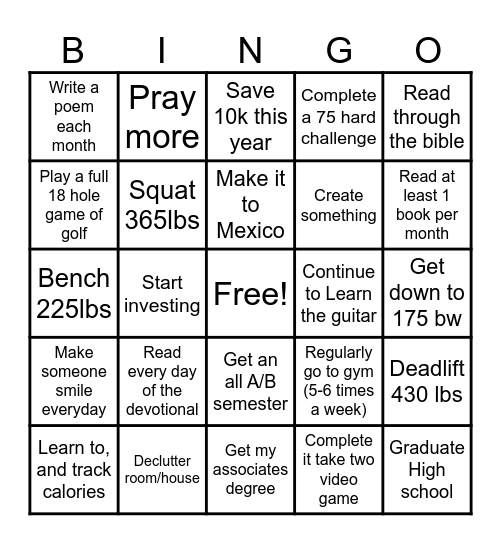 2025 BINGO Card