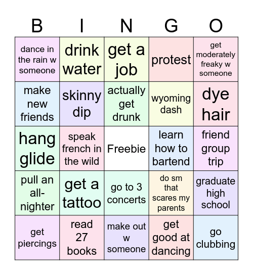 2025 Predictions Bingo Card
