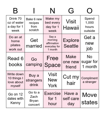 2025 Bingo Card Bingo Card