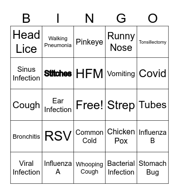 Daycare Bingo Card