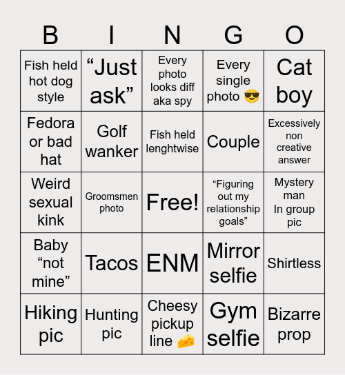 Hinge bingo Card