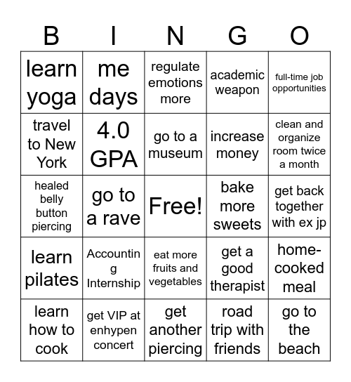 2025 Bingo Card