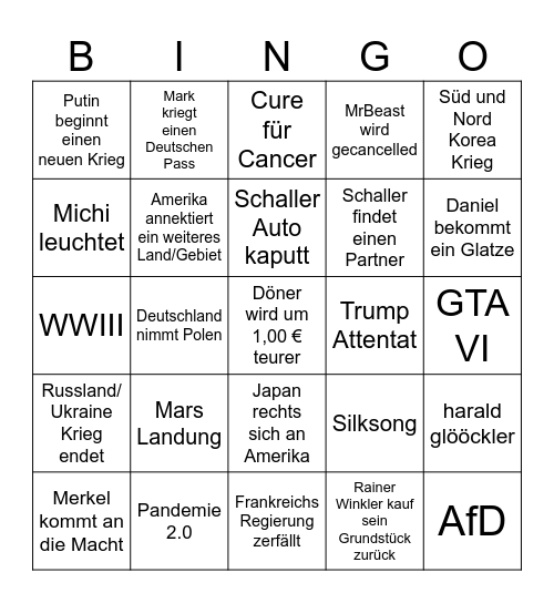 2025 Bingo Card