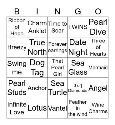 I GOT PEARLS Bingo Card