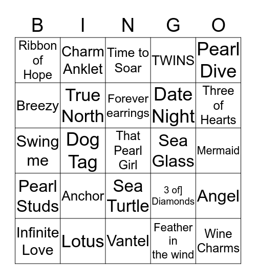 I GOT PEARLS Bingo Card