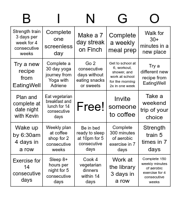 2025 Bingo Card Bingo Card