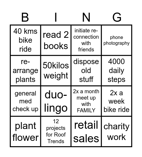 2025 Bingo Card