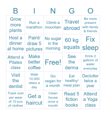 2025 Bingo Card