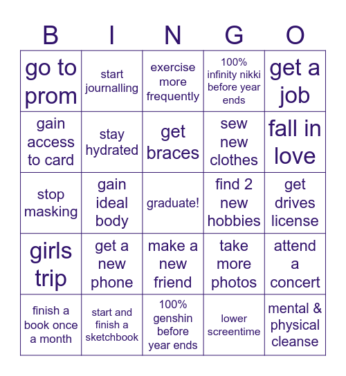 Ultimate 2025 Bingo Card