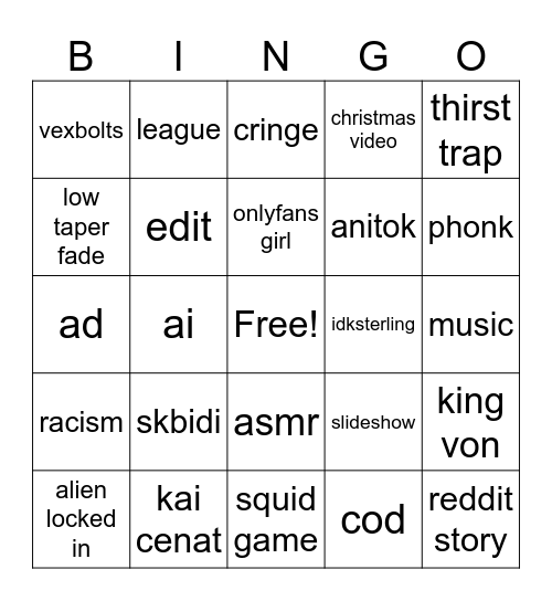 jordan ez Bingo Card