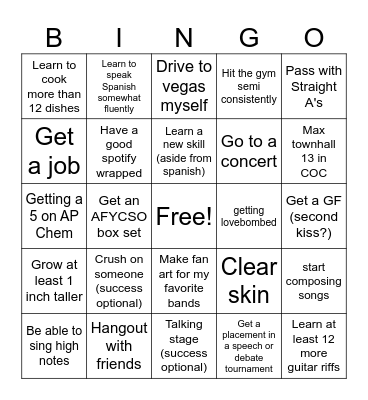 2025 bingo card Bingo Card