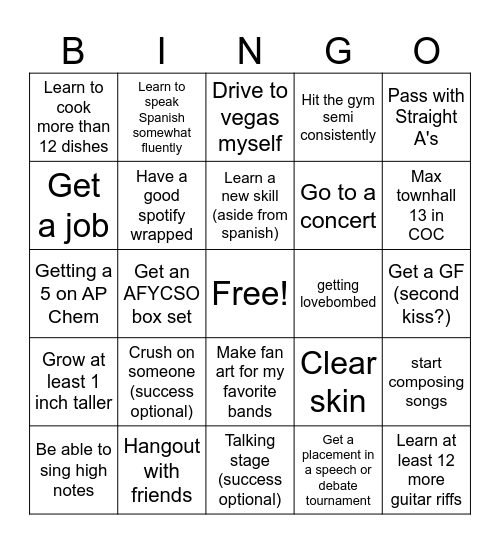 2025 bingo card Bingo Card