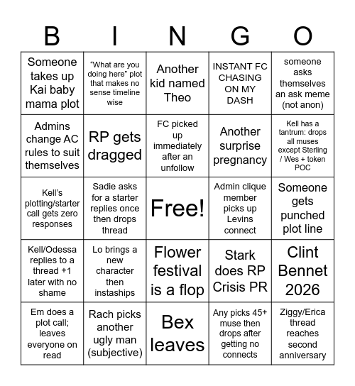 Aurora Bay BINGO Card