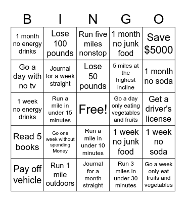 2025 bingo Card