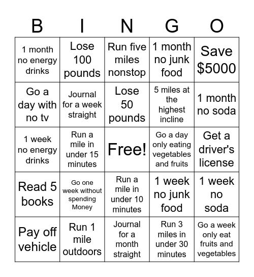 2025 bingo Card