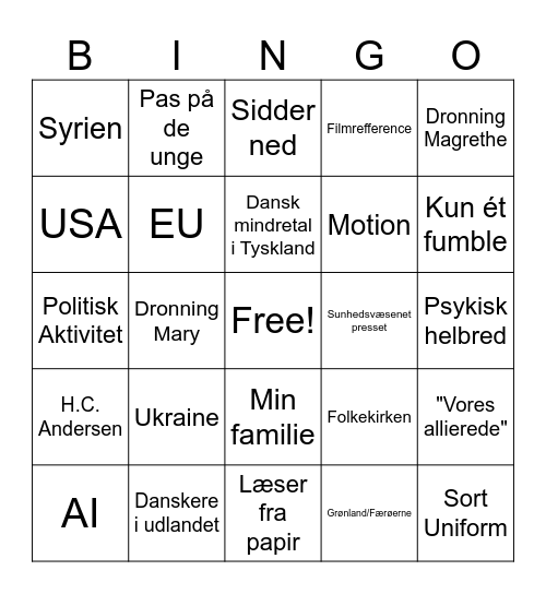 Royal Bingo - Jakob Bingo Card
