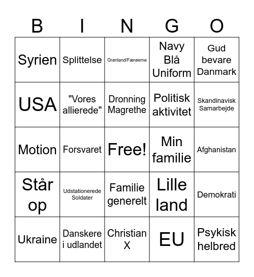 Royal Bingo - Rasmus Bingo Card