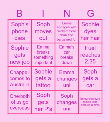 2025... Bingo Card