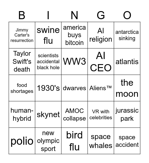 2025 BINGO Card