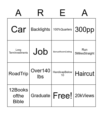 2025 List Bingo Card