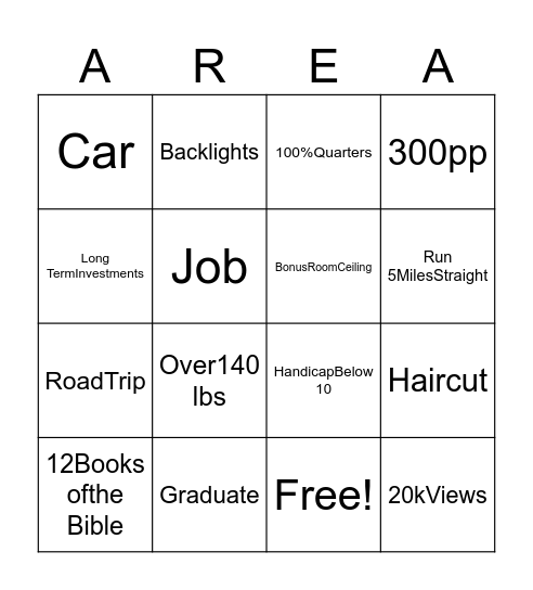 2025 List Bingo Card