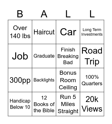 2025 List Bingo Card