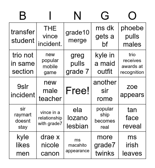 2025 BINGOOOOO Bingo Card
