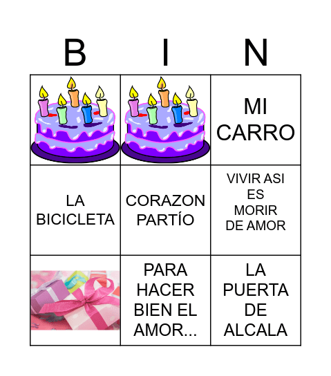 EL BINGO MUSICAL DEL 2022 Bingo Card