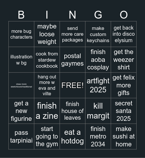2025 bingo card:333 Bingo Card