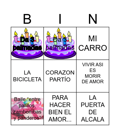 EL BINGO MUSICAL DEL 2022 Bingo Card