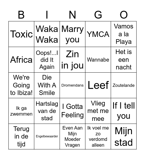 OUD & NIEUW Bingo Card