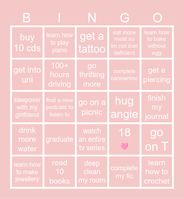 Nico Bingo🌱🦇 Bingo Card